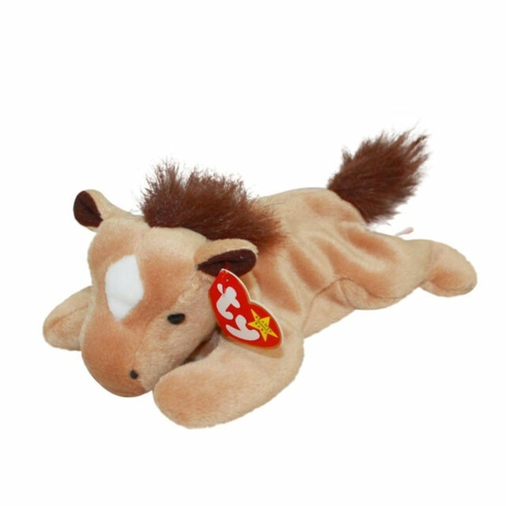 Ty Beanie Baby - Derby‎ the Horse with Star & Furry Mane 8" MWMTs Stuffed Toy